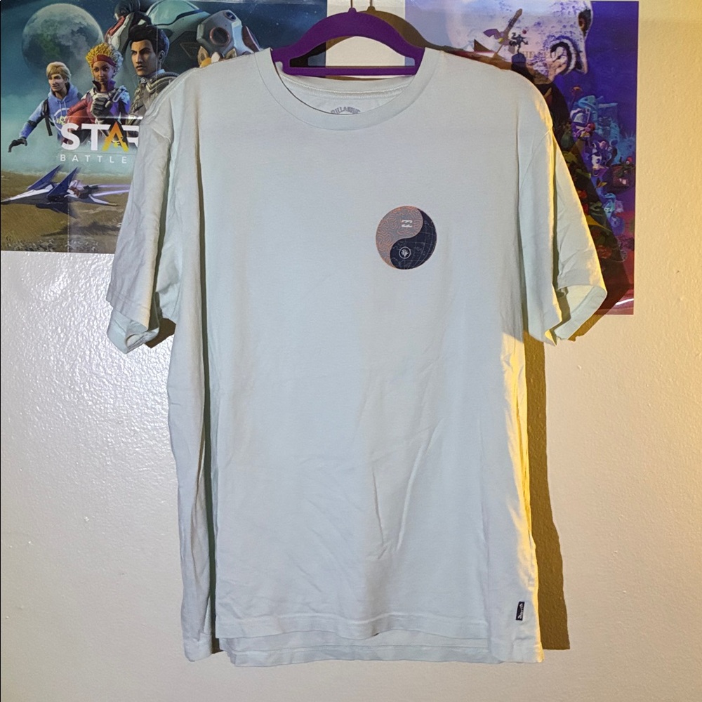 Billabong Organic Cotton Tee in Light Gray